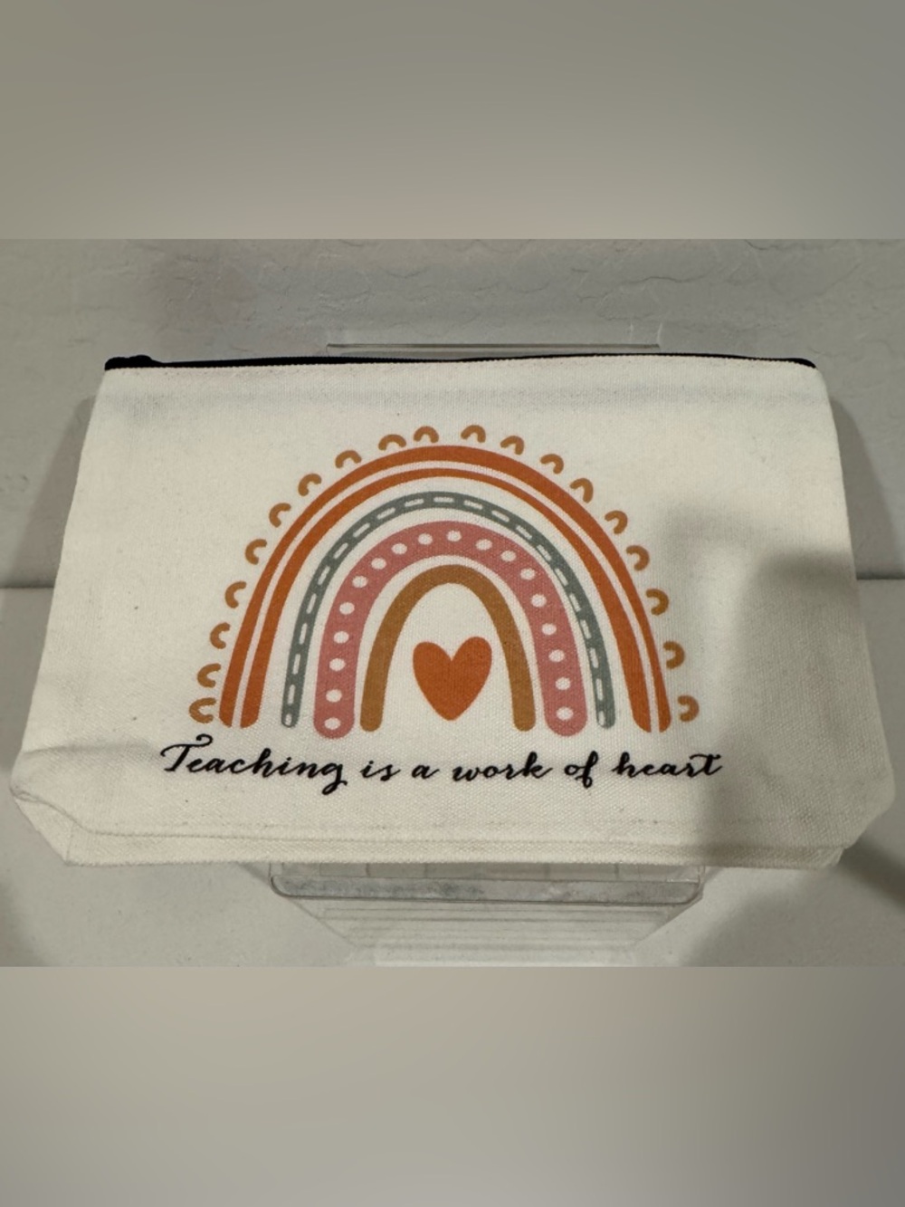 Teaching Is a work of heart cosmetic bag
